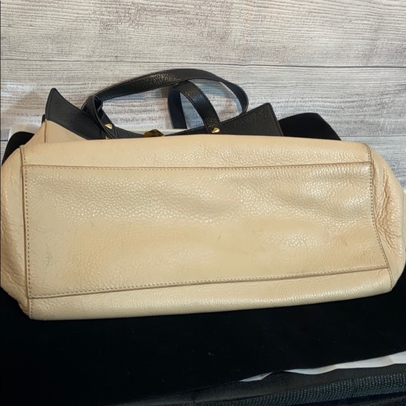 Badgley Mischka Maya Tote Color Block Latte/Black - Picture 11 of 11